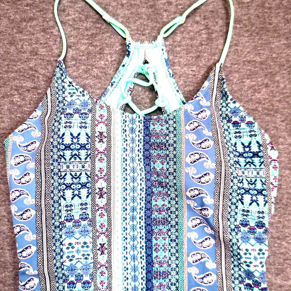 NWT Arizona L Bohemian Strappy One Piece Swimsuit - Picture 3 of 6